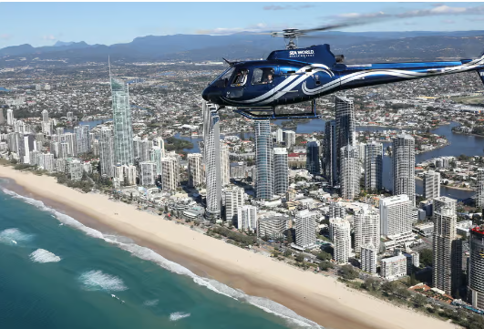 澳大利亚 | 黄金海岸 海洋世界和布罗德沃特直升机观光之旅 Helicopter Tour（多个飞行时间可选）