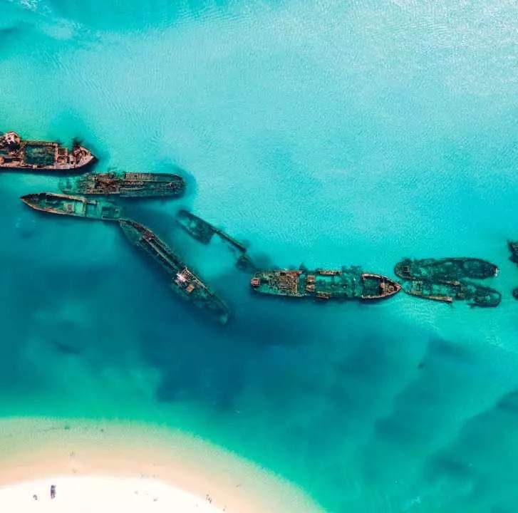 澳大利亚 | 布里斯班 | 黄金海岸 往返 摩顿海豚岛沉船浮潜、皮划艇和沙滩雪橇一日游（英文导游）