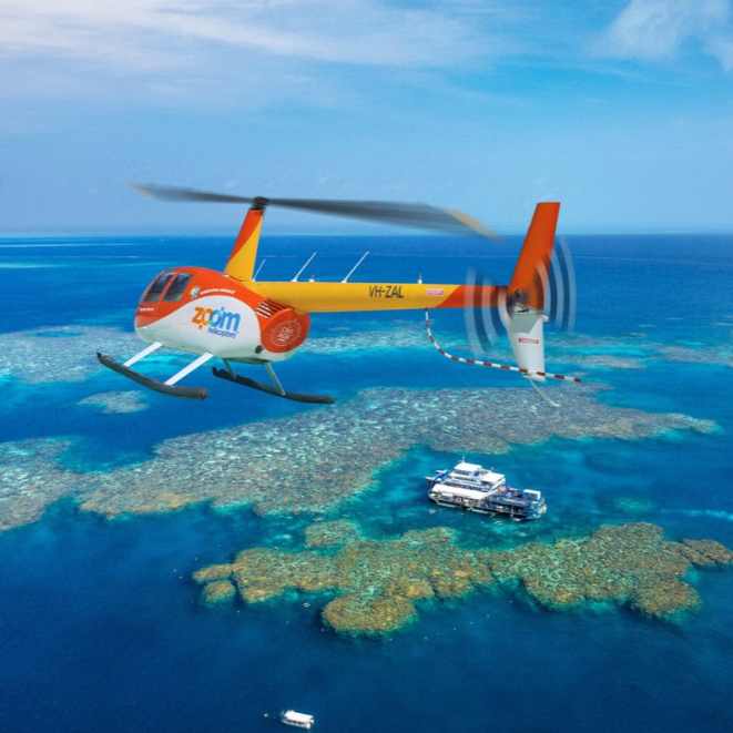 澳大利亚 | 凯恩斯 太阳恋人号大堡礁上天入海游（游船+观赏飞行）摩尔礁+翡翠岛双礁游览