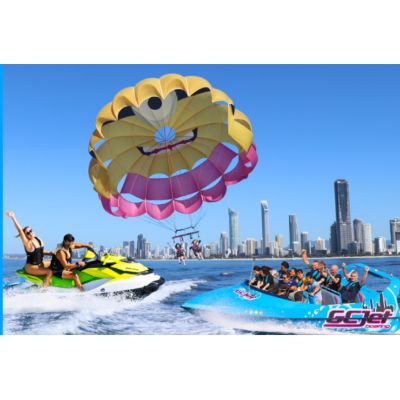 澳大利亚 | 黄金海岸 滑翔伞+ 快艇+ 摩托艇  混合活动-海滨活动首选  Parasail & Jetboat & Jetskis